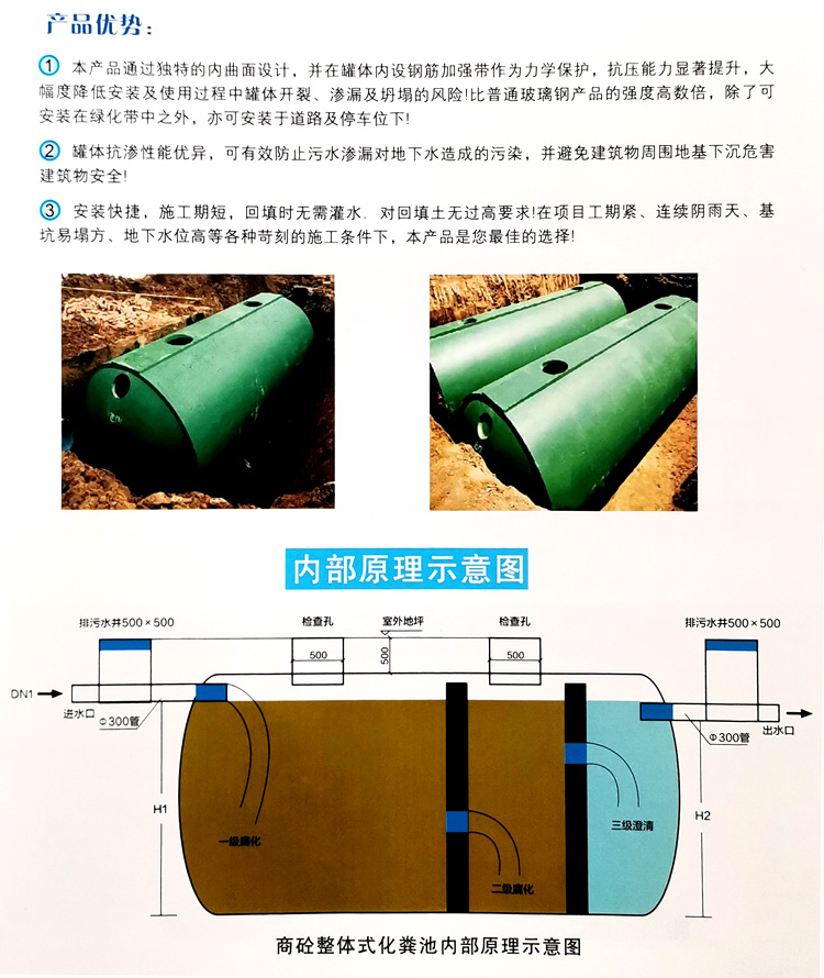 天河玻璃钢化粪池